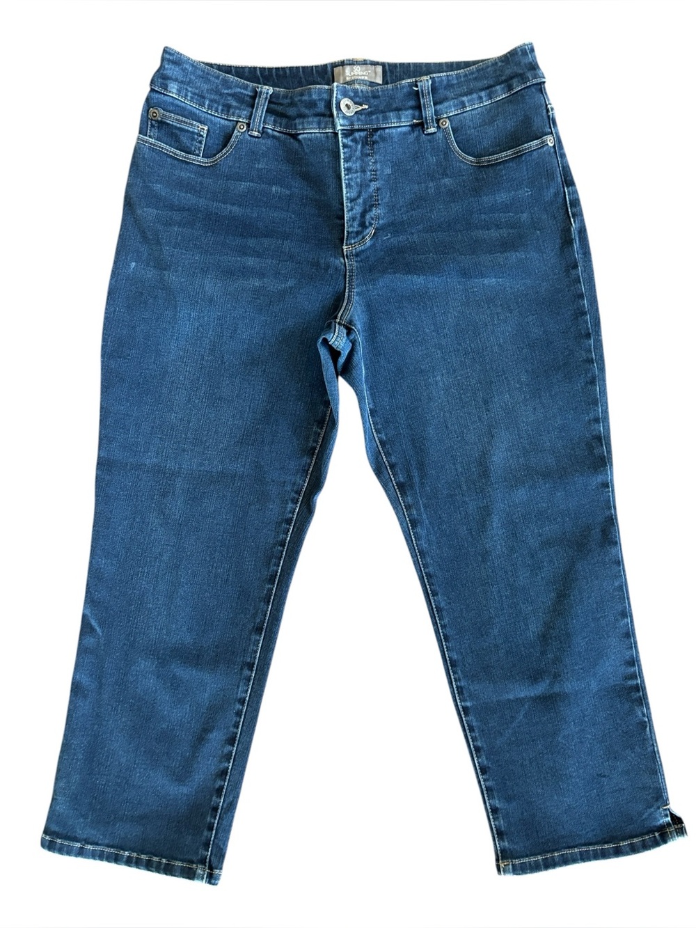 Chico’s So Slimming Capri Denim Blue Jean Size 1.5 Women’s 10